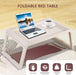 Multifunction Laptop Bed Desk with foldable legs for Home Office (White) -Home Living Store - -  