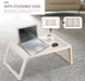 Multifunction Laptop Bed Desk with foldable legs for Home Office (White) -Home Living Store - -  