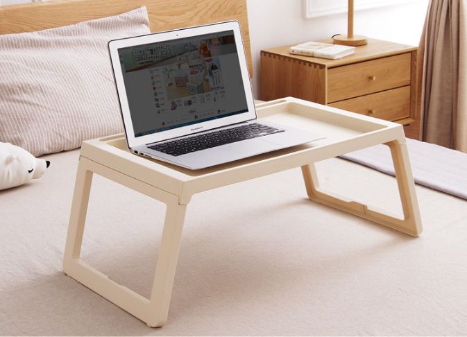 Multifunction Laptop Bed Desk with foldable legs for Home Office (White) -Home Living Store - -  