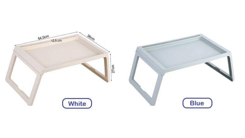 Multifunction Laptop Bed Desk with foldable legs for Home Office (White) -Home Living Store - -  