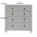 Myer Tallboy 5 Chest of Drawers Storage Cabinet White Wash -Home Living Store - -  