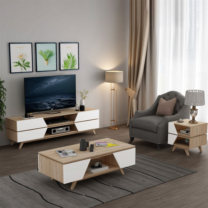 NORDIC 1800 Entertainment Unit Oak by Criterion - Home Living Store - Entertainment Unit