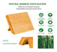 Natural Bamboo Magnetic Knife Block Holder with Strong Magnets for Home Kitchen Storage & Organisation -Home Living Store - -  