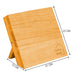 Natural Bamboo Magnetic Knife Block Holder with Strong Magnets for Home Kitchen Storage & Organisation -Home Living Store - -  