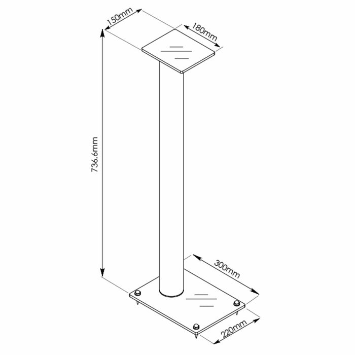 OPAL SS29 Deluxe Speaker Stand by Tauris™ -Home Living Store - -  