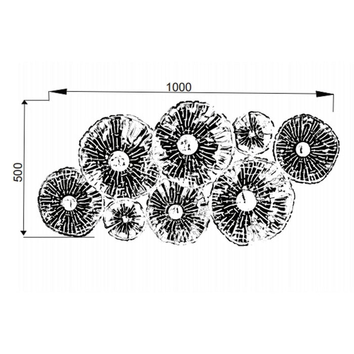 Ocean Cloud Wall Art Metal Flowers by Urban Style -Home Living Store - -  