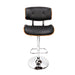 One Bar Stools Gas Lift Leather Black -Home Living Store - -  