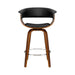 One Bar Stools Swivel PU Seat Wooden -Home Living Store - -  