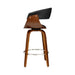 One Bar Stools Swivel PU Seat Wooden -Home Living Store - -  