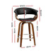 One Bar Stools Swivel PU Seat Wooden -Home Living Store - -  