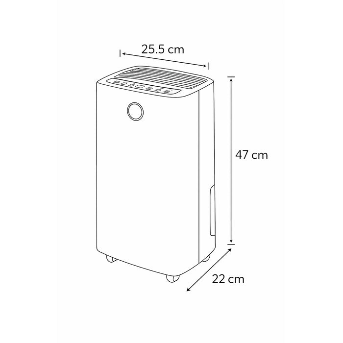 Sheffield 12L Electronic Dehumidifier with Digital Display & Timer