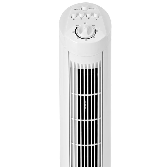 Sheffield White Tower Fan – 3-Speed Slimline Cooling Fan