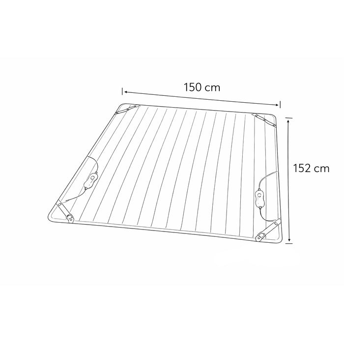 Sheffield Electric Blanket | Queen Size | Dual Controllers | 3 Heat Settings | Machine Washable