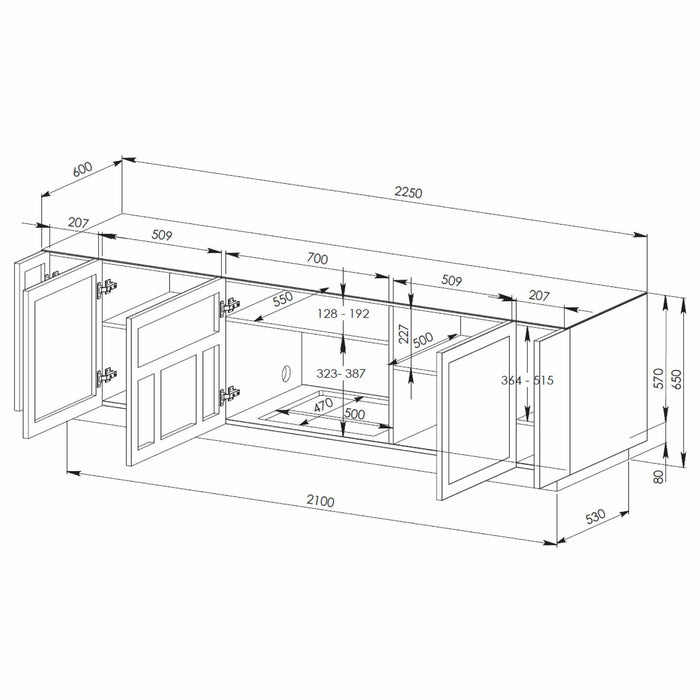 PLATINUM 2250 Series Premium Entertainment Unit by Tauris™ -Home Living Store - -  