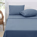 Polar Fleece Sheet Set Queen 36cm Wall Airforce Blue -Home Living Store - -  