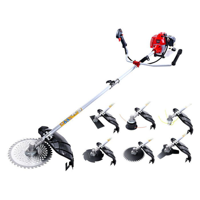 Two Stroke Pole Chainsaw Petrol Hedge Trimmer Tree Pruner 7 In 1