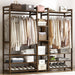 Portable Clothes Rack Coat Garment Stand Bamboo Rail Hanger Airer Closet -Home Living Store - -  