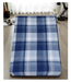 Queen Luxury 100% Cotton Flannelette Fitted Bed Sheet Flannel - Blue Check Print -Home Living Store - -  
