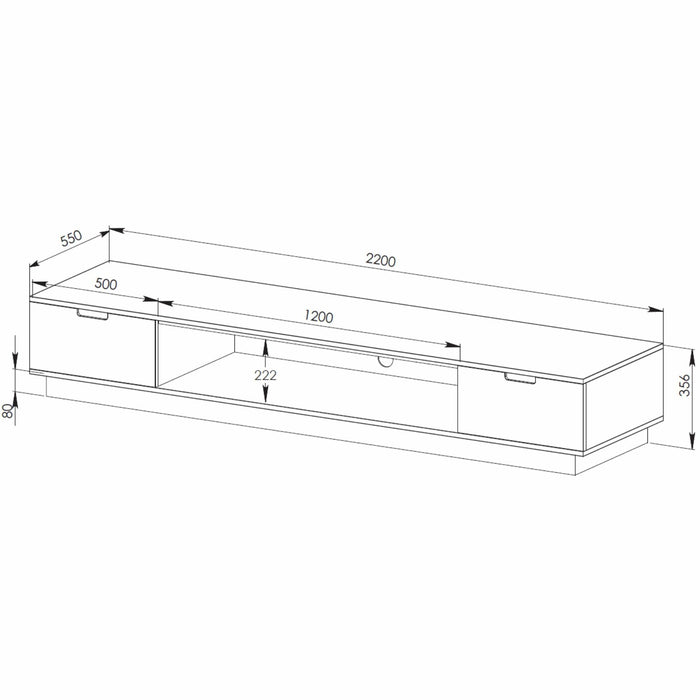RIO2200LL OAK Entertainment Unit by Tauris­™ -Home Living Store - -  