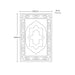 Measurement chart of a decorative panel with dimensions and thickness on a white background