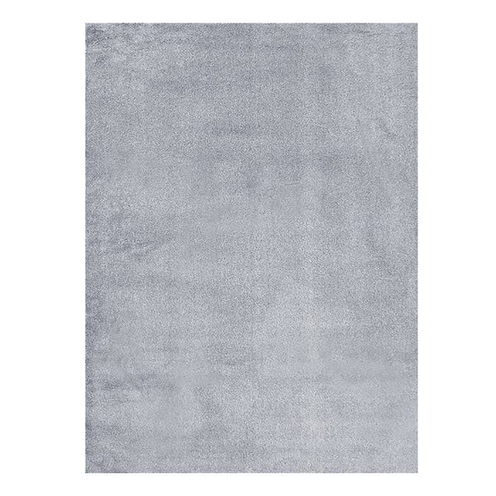 Plush Rabbit Fur Rug - Silver | 160 x 240cm by Urban Style