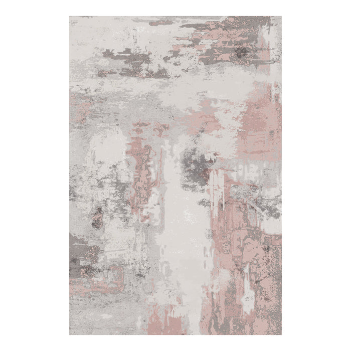 Abstract Printed Microfibre Rug | Pink (160x240cm) by Urban Style