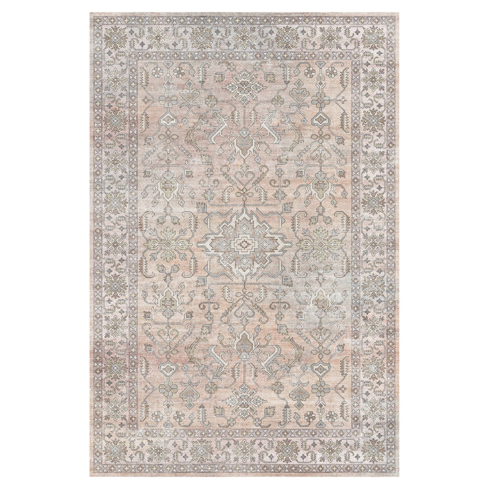 Bazaar Printed Microfibre Rug - Peach | 160 x 240cm by Urban Style