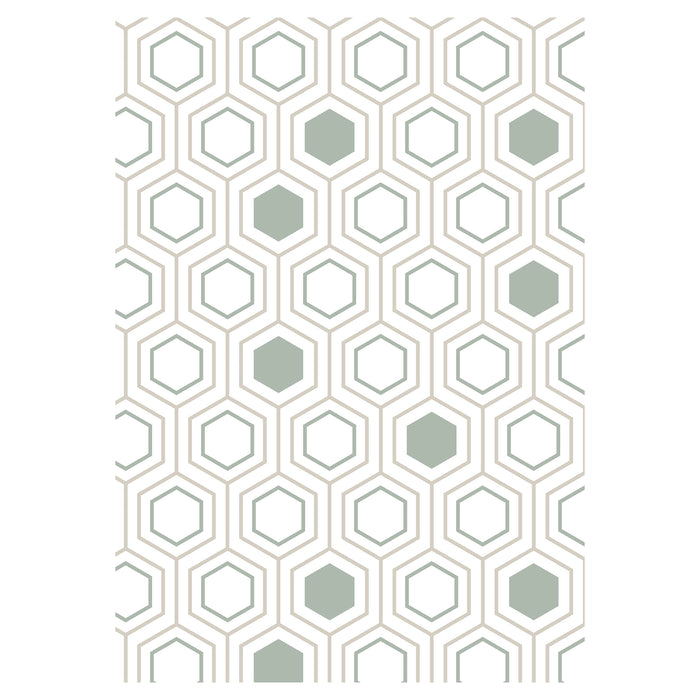 Geometric Printed Microfibre Rug - Pastel Hexagons | 160 x 240cm by Urban Style