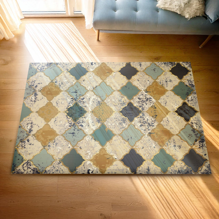 Bazaar Printed Microfibre Rug - Turkish Tiles | 160x240cm by Urban Style