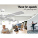 Devanti 52'' Ceiling Fan w/Remote - White -Home Living Store - -  