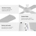 Devanti 52'' Ceiling Fan w/Remote - White -Home Living Store - -  