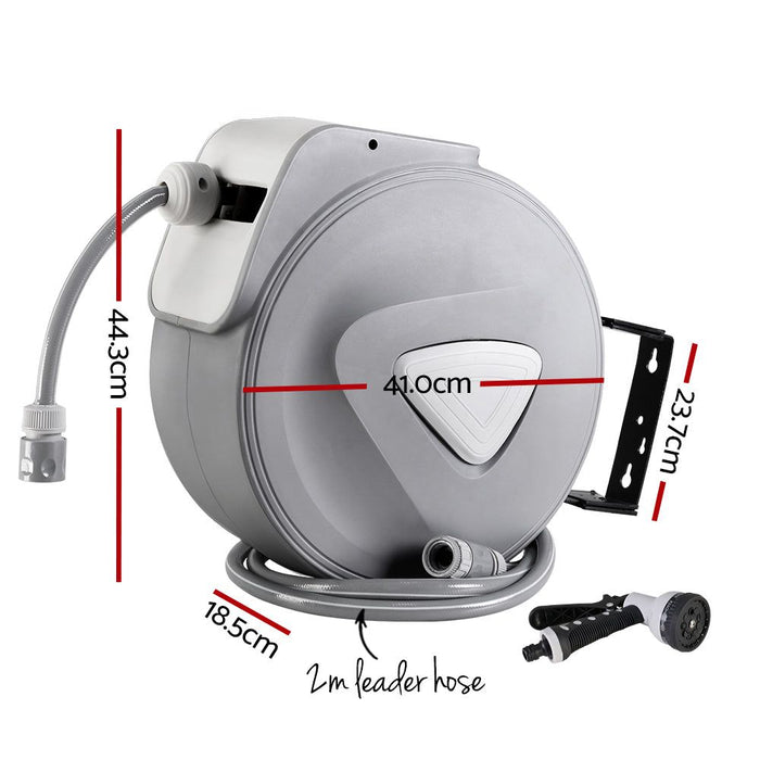 Retractable Hose Reel 30M Garden Water Auto Rewind Spray Gun -Home Living Store - -  