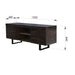 Rustica 160cm ETU Entertainment TV Unit Solid Pine Wood 2 Door Black -Home Living Store - -  