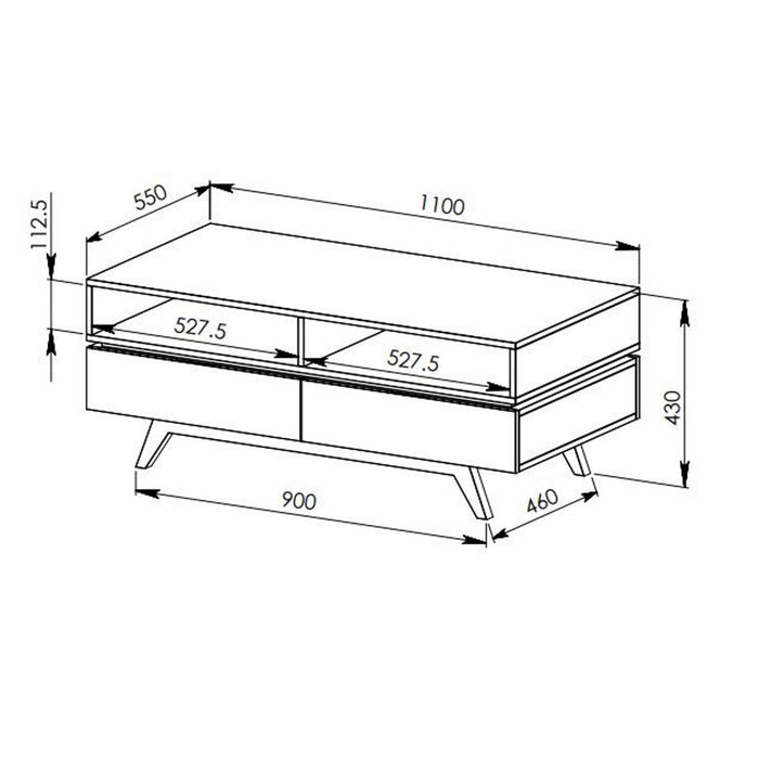 SILVERTON Coffee Table Oak by Criterion™ -Home Living Store - -  