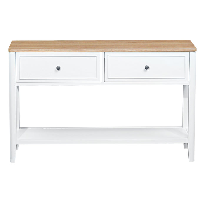 Criterion Sorrento Console Table 1200mm Semi-Assembled White Oak Veneer