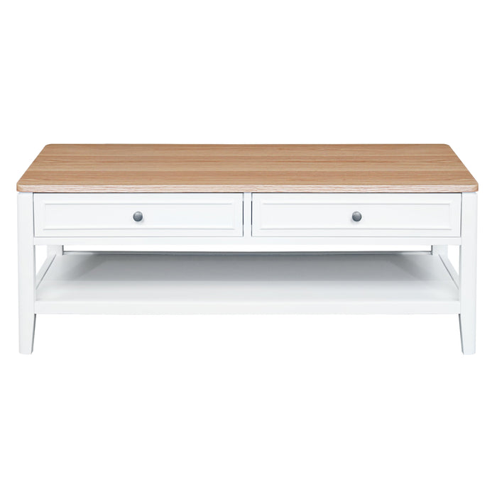 Criterion Sorrento Coffee Table 1200mm Semi-Assembled White Oak Veneer