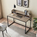 Sally Office Desk 1200, Grey Wash Oak by Woodstock™ -Home Living Store - -  