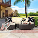 Sarantino 5pc Modular Outdoor Lounge Set PE Rattan - Brown -Home Living Store - -  