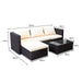 Sarantino 5pc Modular Outdoor Lounge Set PE Rattan - Brown -Home Living Store - -  