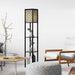 Shelf Floor Lamp - Shade Diffused Light Source with Open-Box Shelves -Home Living Store - -  