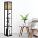 Shelf Floor Lamp - Shade Diffused Light Source with Open-Box Shelves -Home Living Store - -  