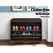 Shoe Bench Shoe Cabinet 15 Pairs Walnut Kyla -Home Living Store - -  