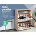 Shoe Cabinet Shoes Storage Rack 24 Pairs Organizer Shelf Cupboard Oak -Home Living Store - -  