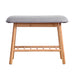 Shoe Rack Seat Bench Chair Shelf Organisers Bamboo Grey -Home Living Store - -  