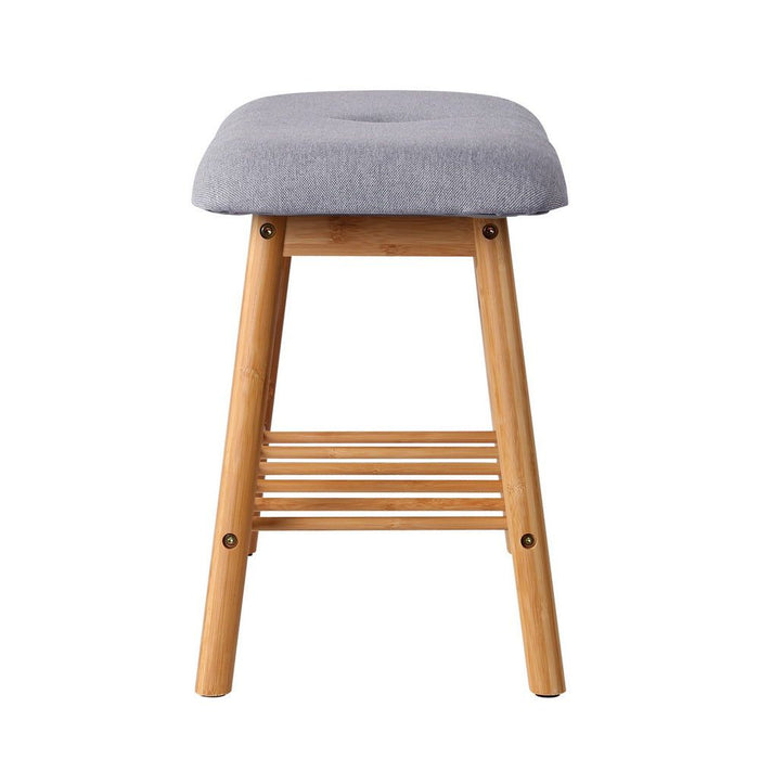 Shoe Rack Seat Bench Chair Shelf Organisers Bamboo Grey -Home Living Store - -  