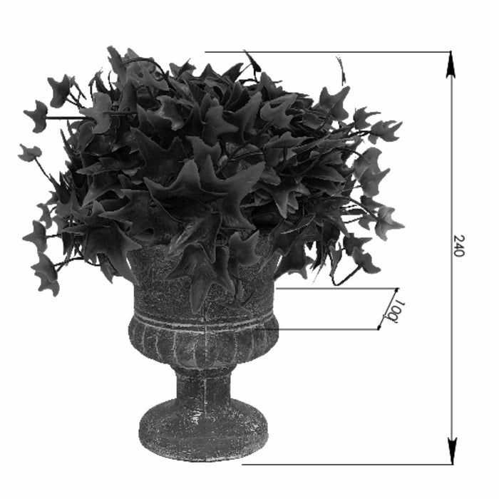 Shrub In Shaped Vase 24cm Artificial Plant by Criterion -Home Living Store - -  