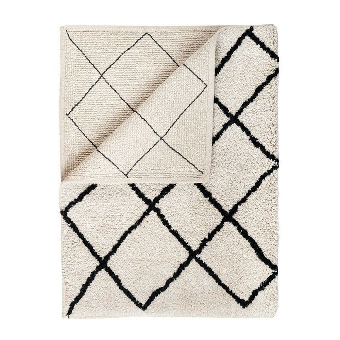 Soft Cotton Bath Rug Tufted Jacquard Design -Home Living Store - -  