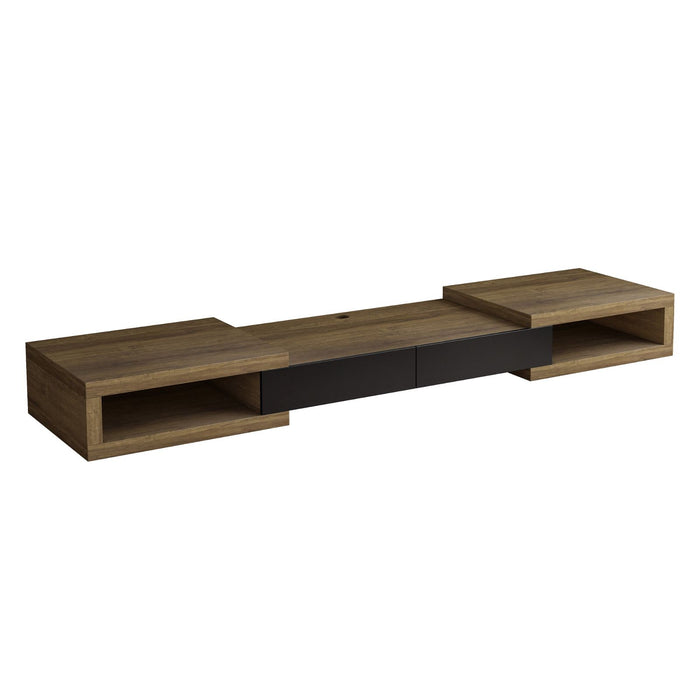 Split Expandable TV Cabinet 250cm Dark Oak by Tauris™ -Home Living Store - -  