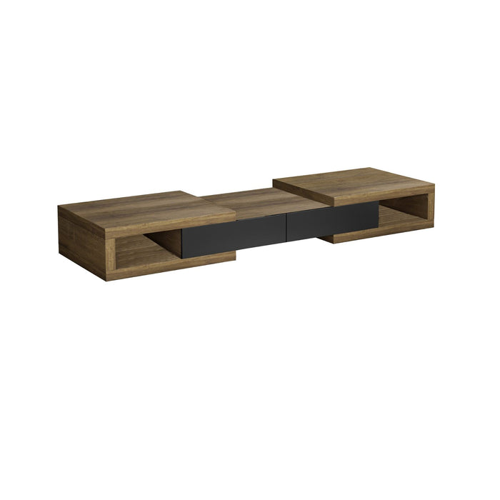 Split Expandable TV Cabinet 250cm Dark Oak by Tauris™ -Home Living Store - -  
