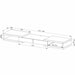 Split Expandable TV Cabinet 250cm Dark Oak by Tauris™ -Home Living Store - -  